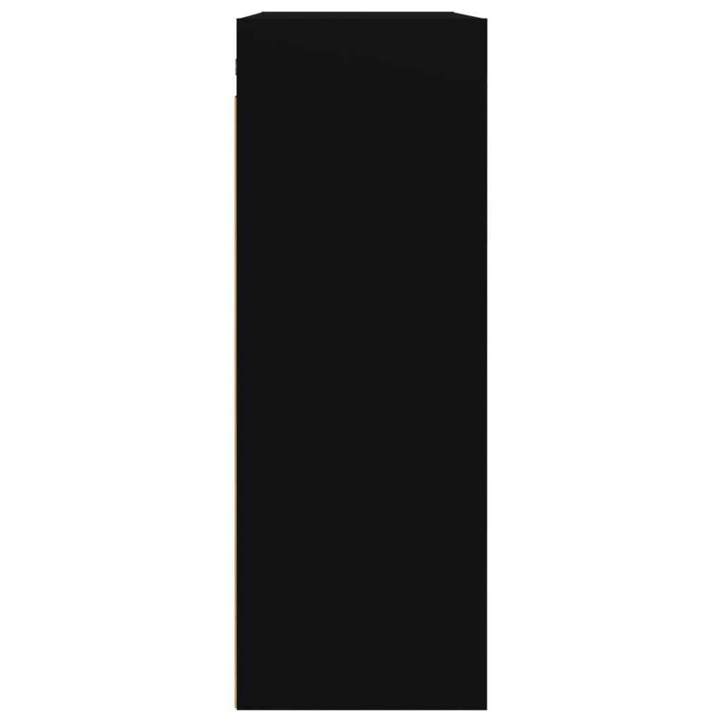 vidaXL Armário de parede suspenso 69,5x32,5x90 cm preto