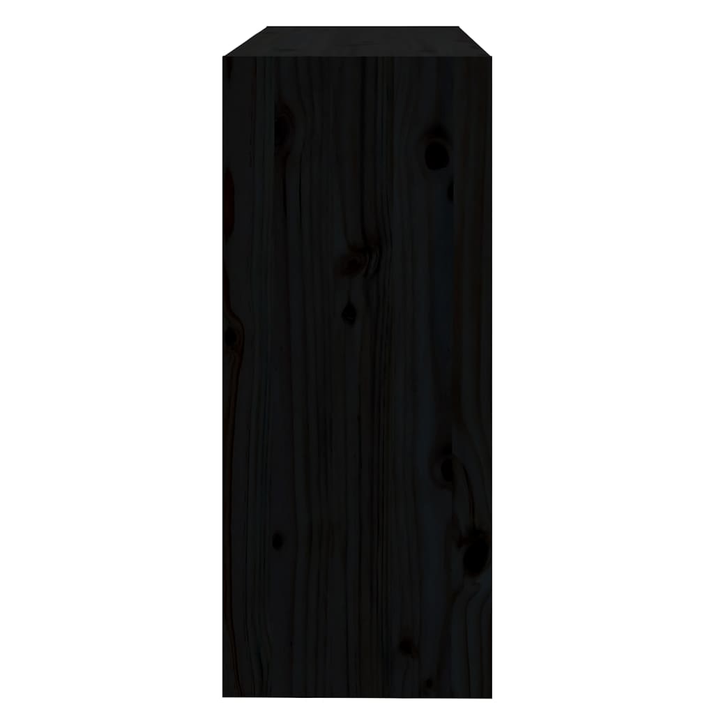 vidaXL Estante/divisória 80x30x71,5cm madeira de pinho maciça preto
