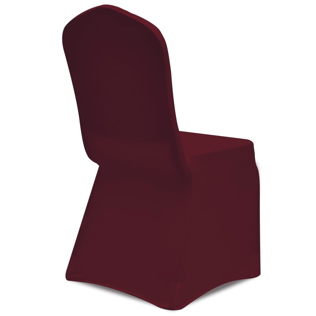 vidaXL Capa para cadeira elástica 12 pcs bordô