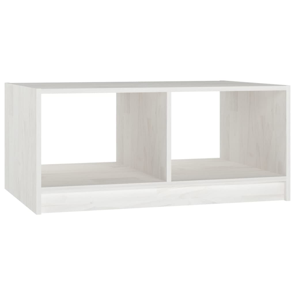 vidaXL Mesa de centro 75x50x33,5 cm madeira de pinho maciça branco