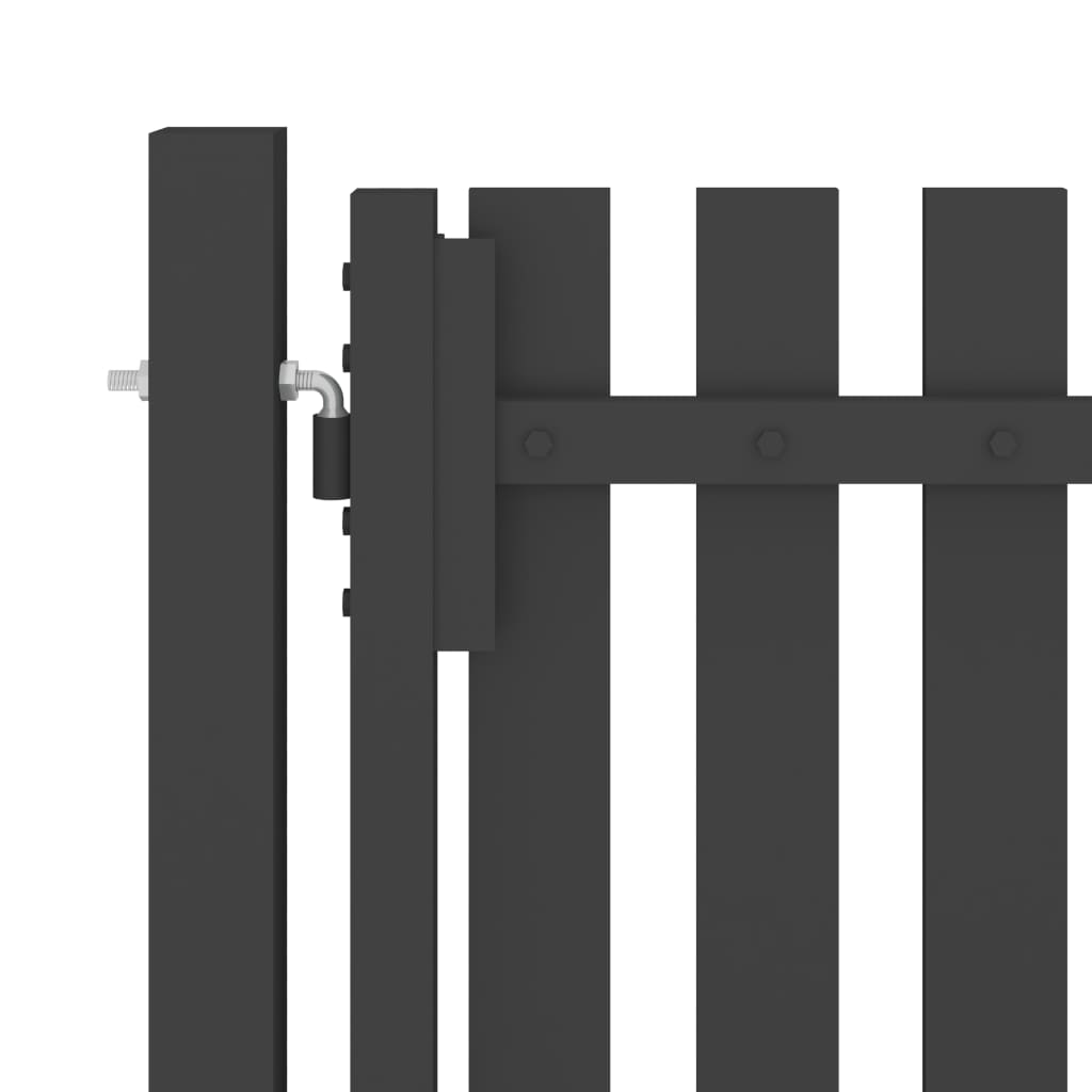 vidaXL Portão de cerca para jardim 1x2,5 m aço antracite