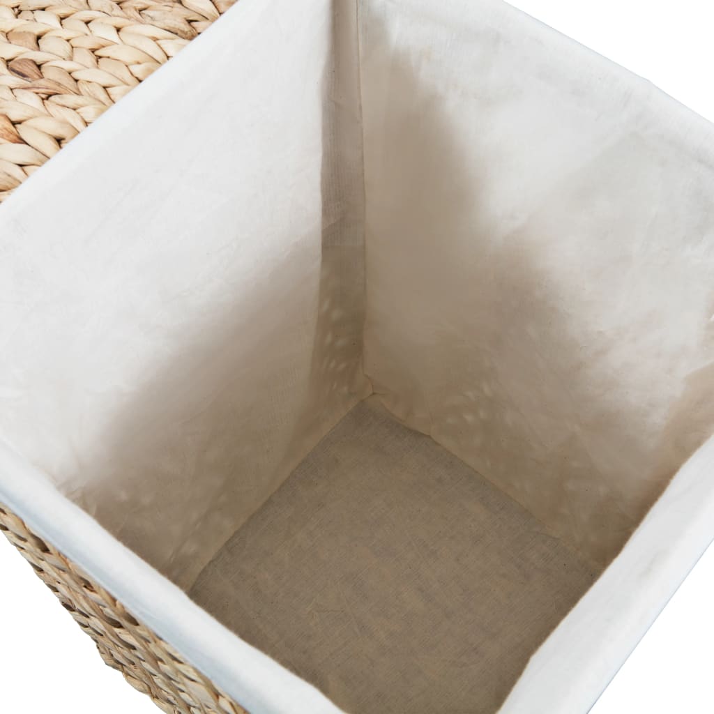 vidaXL Conjunto cestos para roupa suja 2 pcs jacinto de água