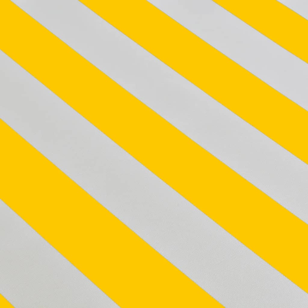 vidaXL Toldo dobrável manual 400 cm amarelo/branco