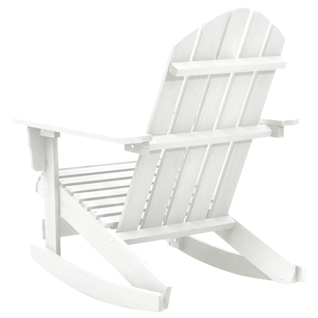 vidaXL Cadeira de baloiço para jardim madeira branco