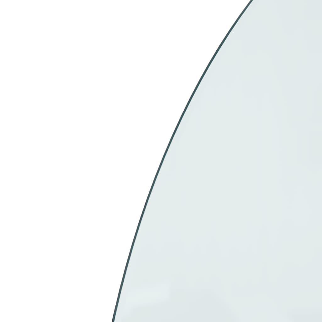 vidaXL Placa de vidro semicircular para lareira 800x500 mm