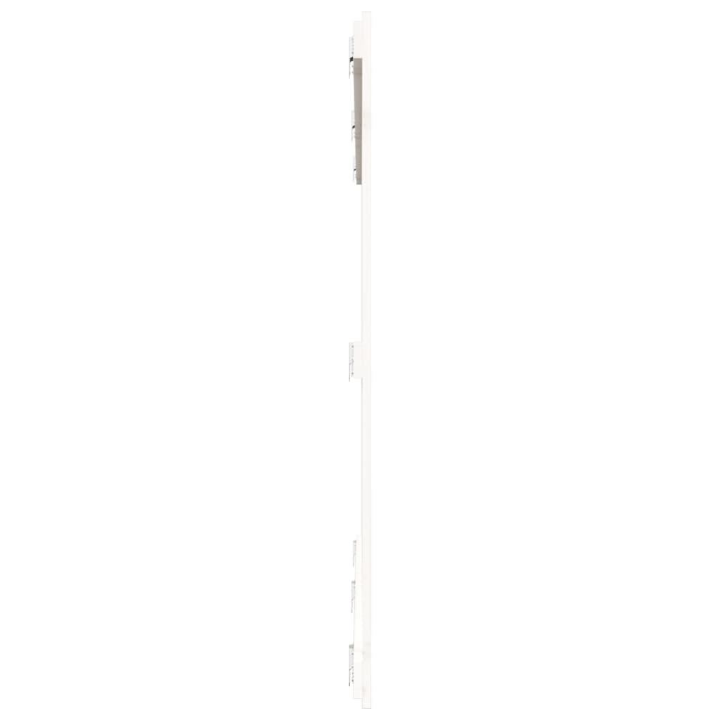 vidaXL Cabeceira de parede 204x3x110 cm pinho maciço branco