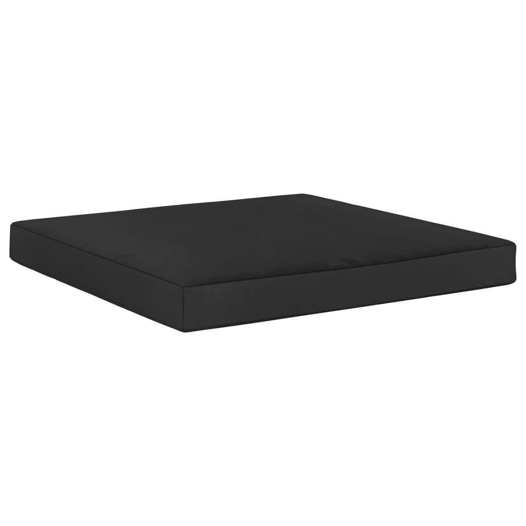 vidaXL Almofadão para móveis de paletes 60x61,5x6 cm tecido preto
