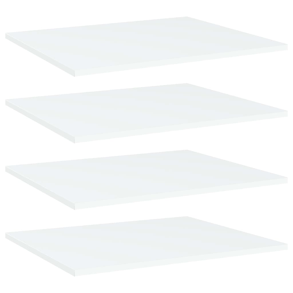 vidaXL Prateleiras para estante 4 pcs 60x50x1,5cm contraplacado branco