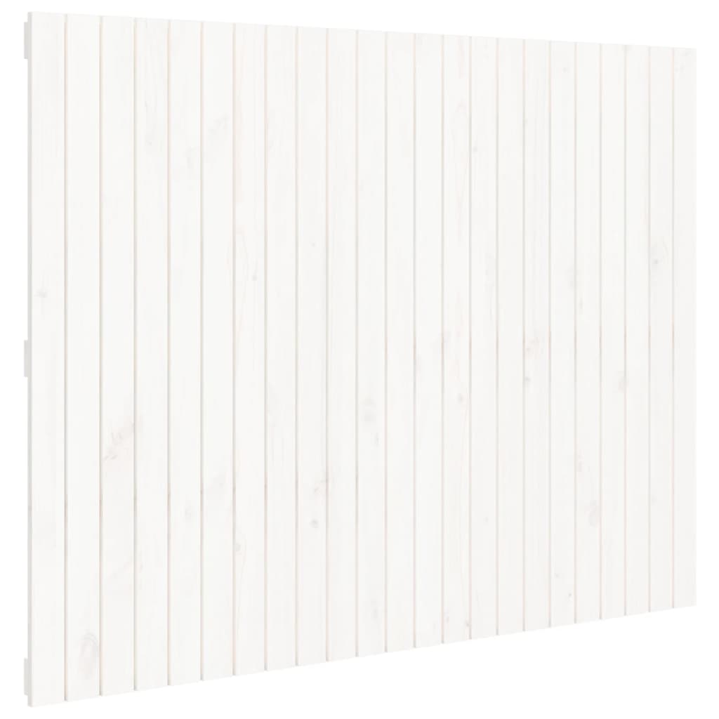 vidaXL Cabeceira de parede 146,5x3x110 cm madeira pinho maciça branco