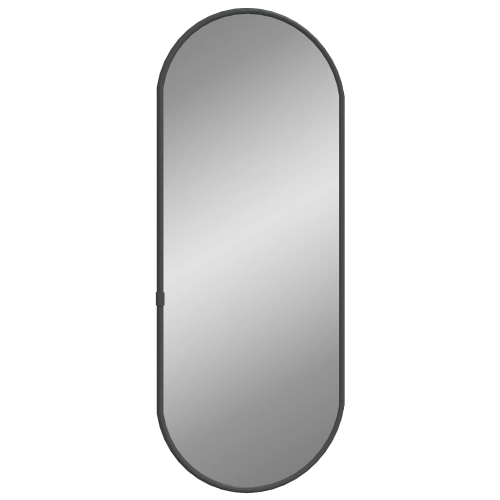 vidaXL Espelho de parede 50x20 cm oval preto