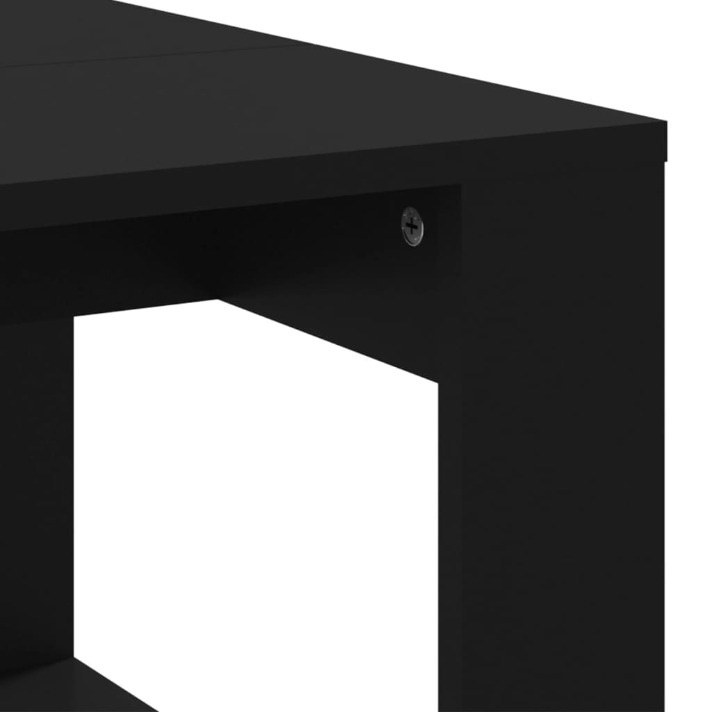vidaXL Mesa de centro 102x50x35 cm derivados de madeira preto