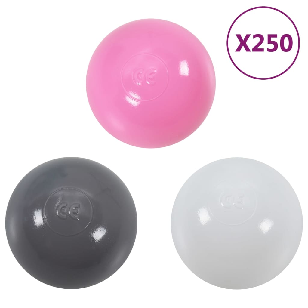 vidaXL Tenda de brincar infantil com 250 bolas 301x120x128 cm rosa