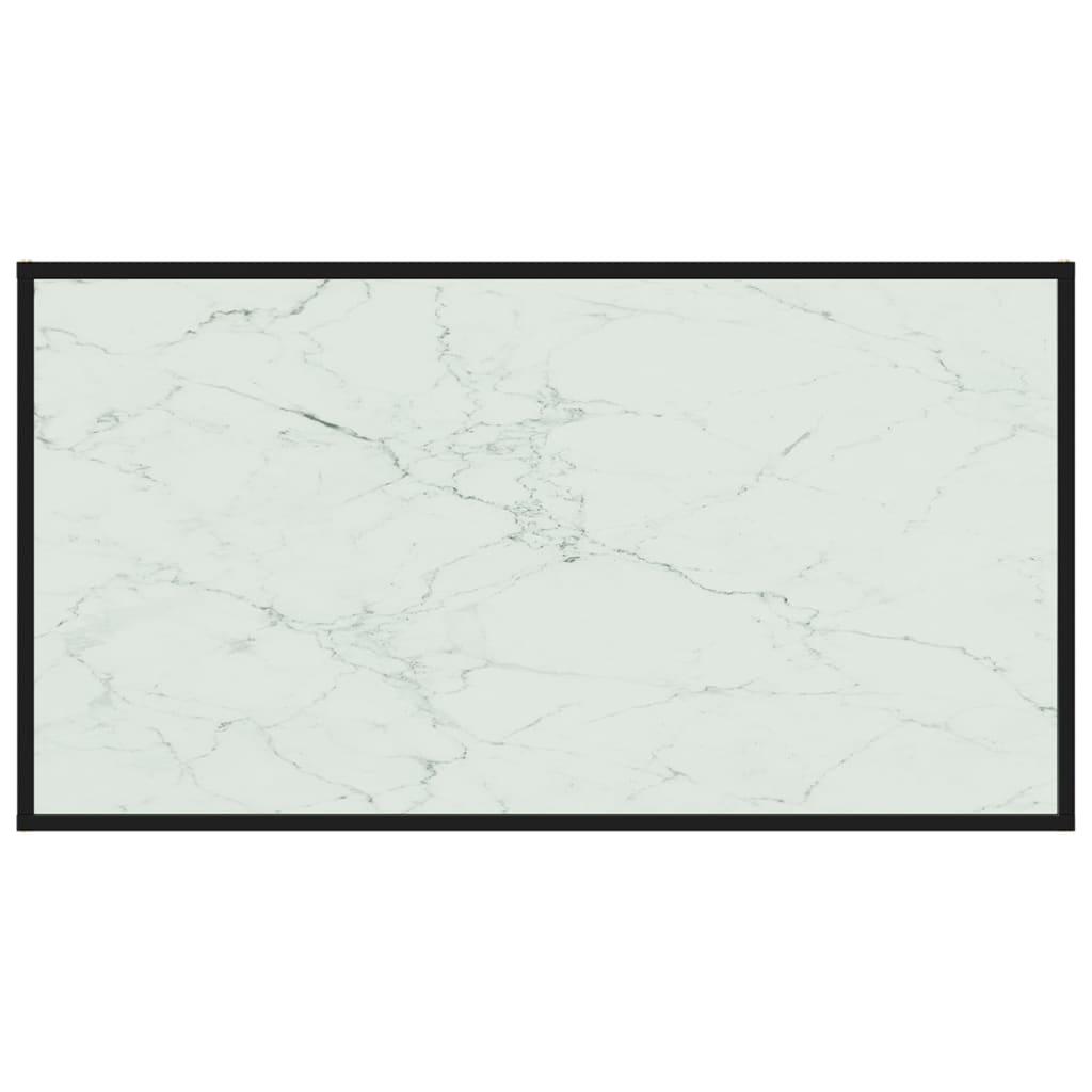 vidaXL Mesa de centro 120x60x35 cm vidro temperado branco