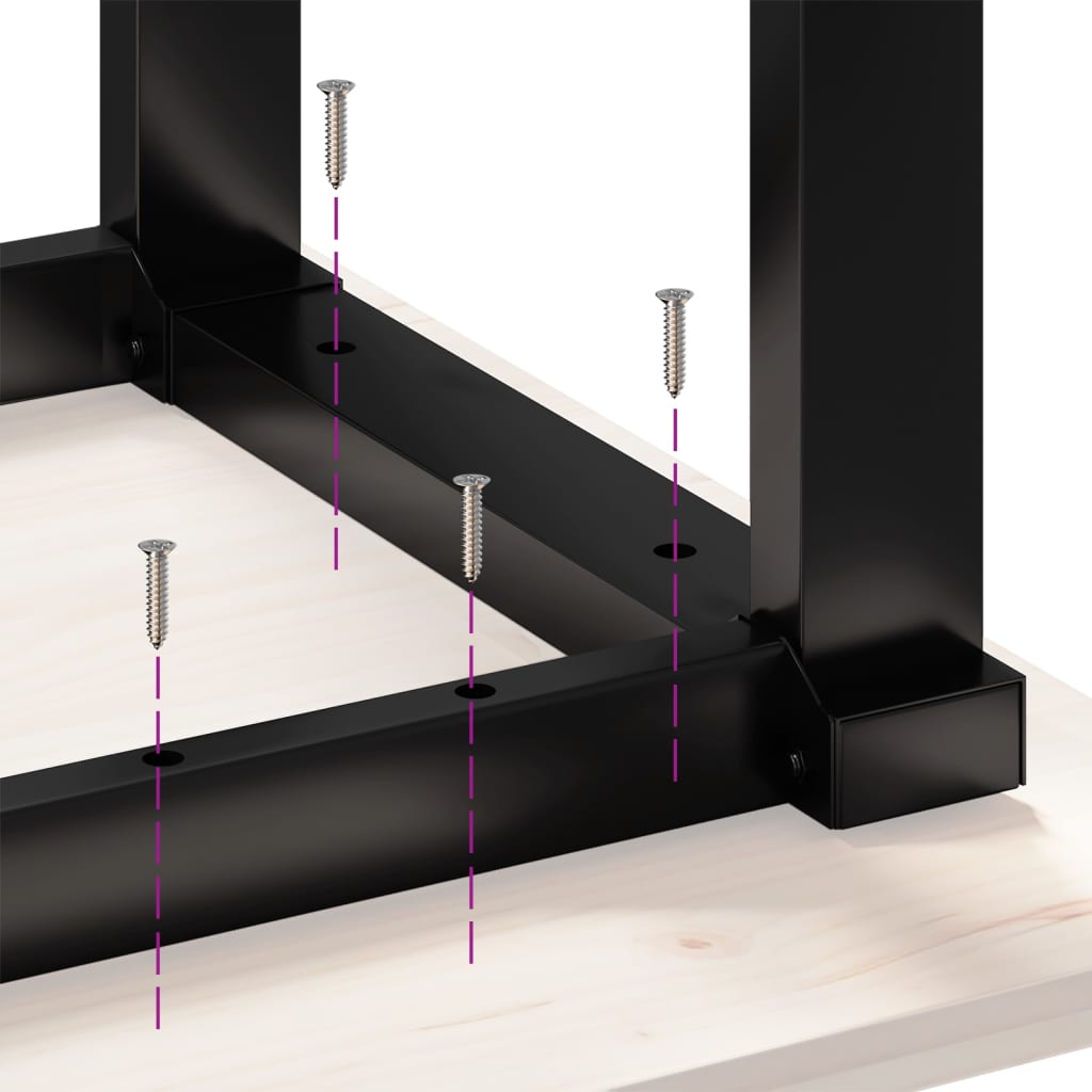 vidaXL Pernas para mesa de centro estrutura em O ferro fundido