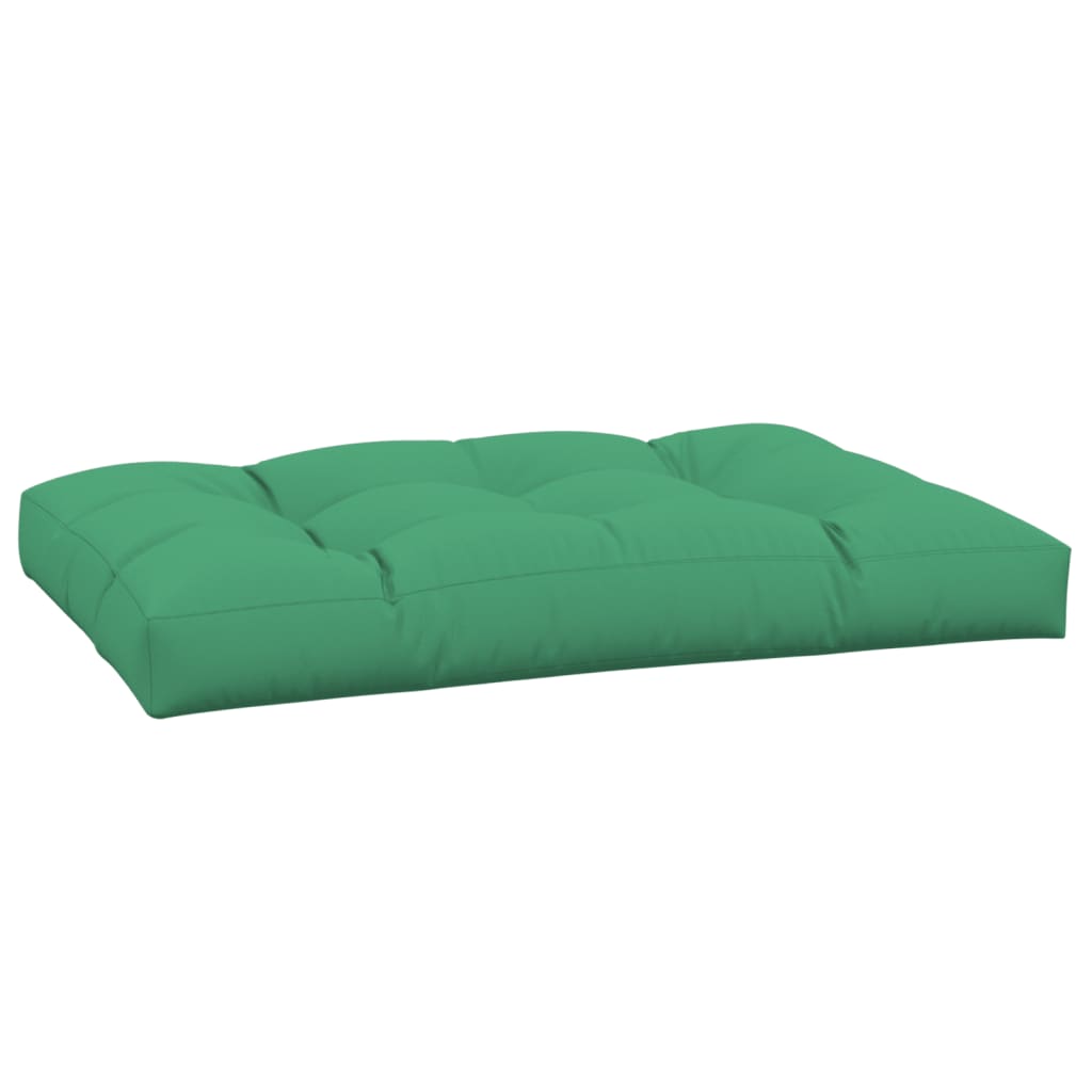 vidaXL Almofadão para sofá de paletes 120x80x12 cm tecido verde