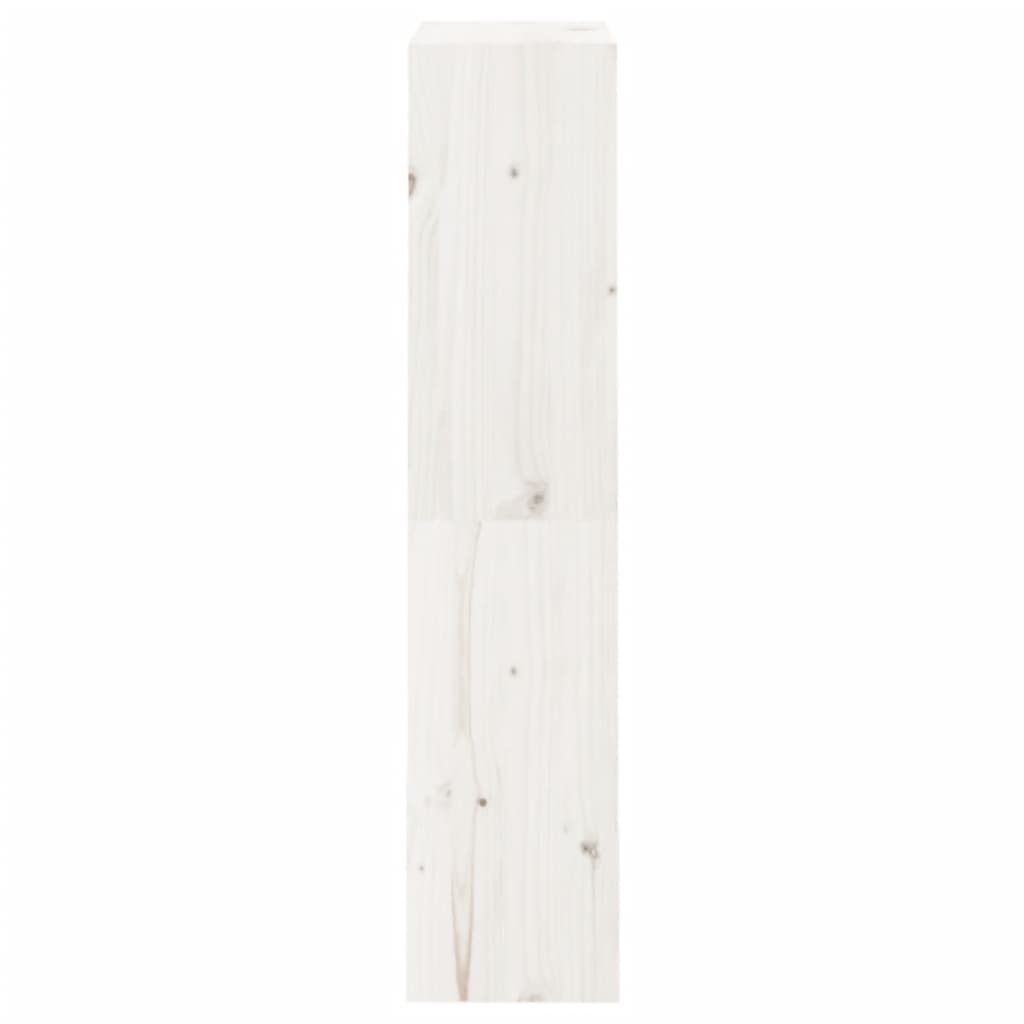 vidaXL Estante/divisória 60x30x135,5 cm madeira de pinho maciça branco