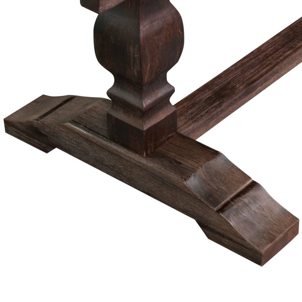 vidaXL Mesa pedestal dupla dobrável madeira acácia maciça 180x80x75 cm