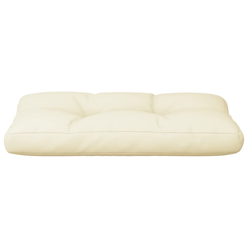 vidaXL Almofadão para sofá de paletes 70x40x12 cm tecido cor creme