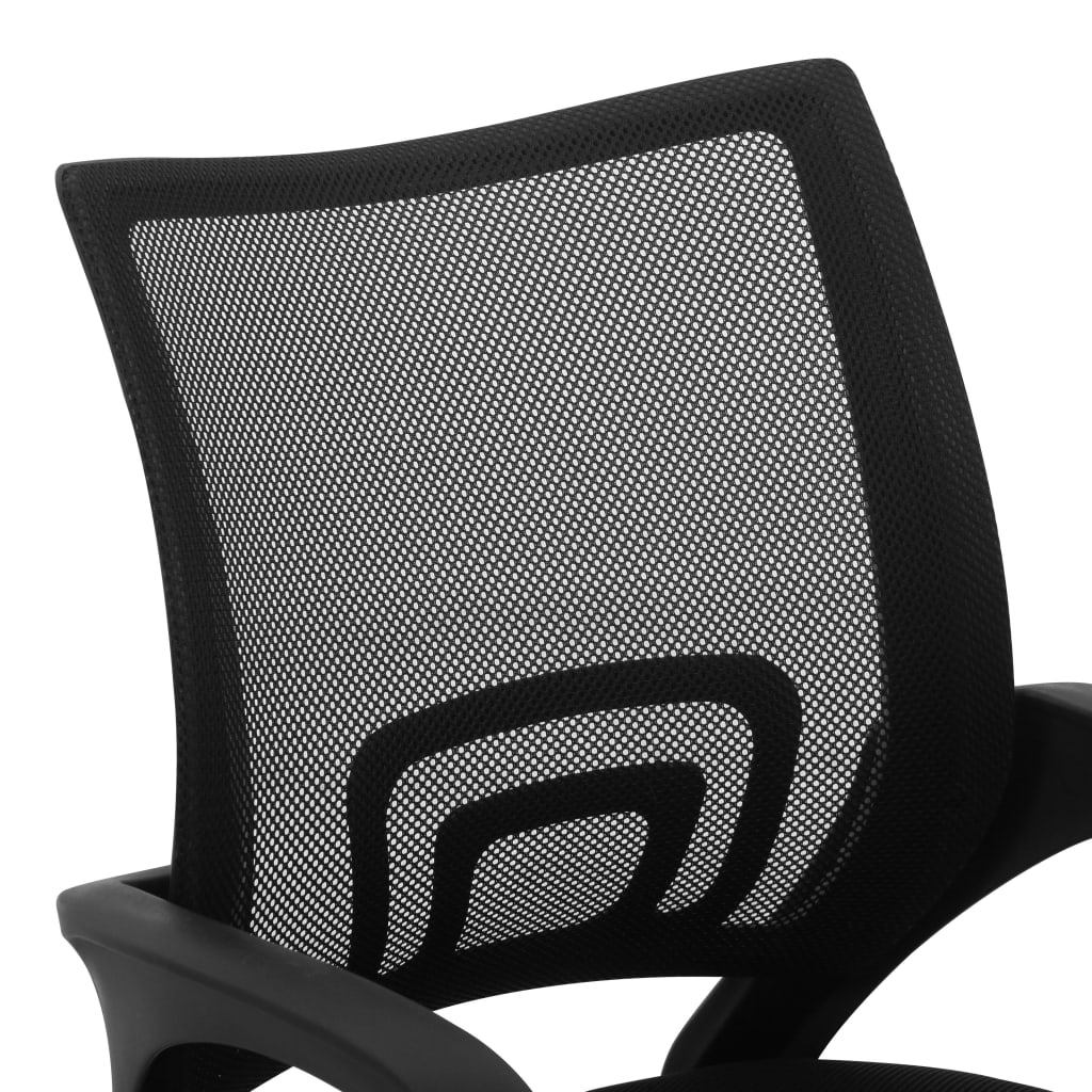 vidaXL Cadeira de escritório cantilever tecido de malha preto