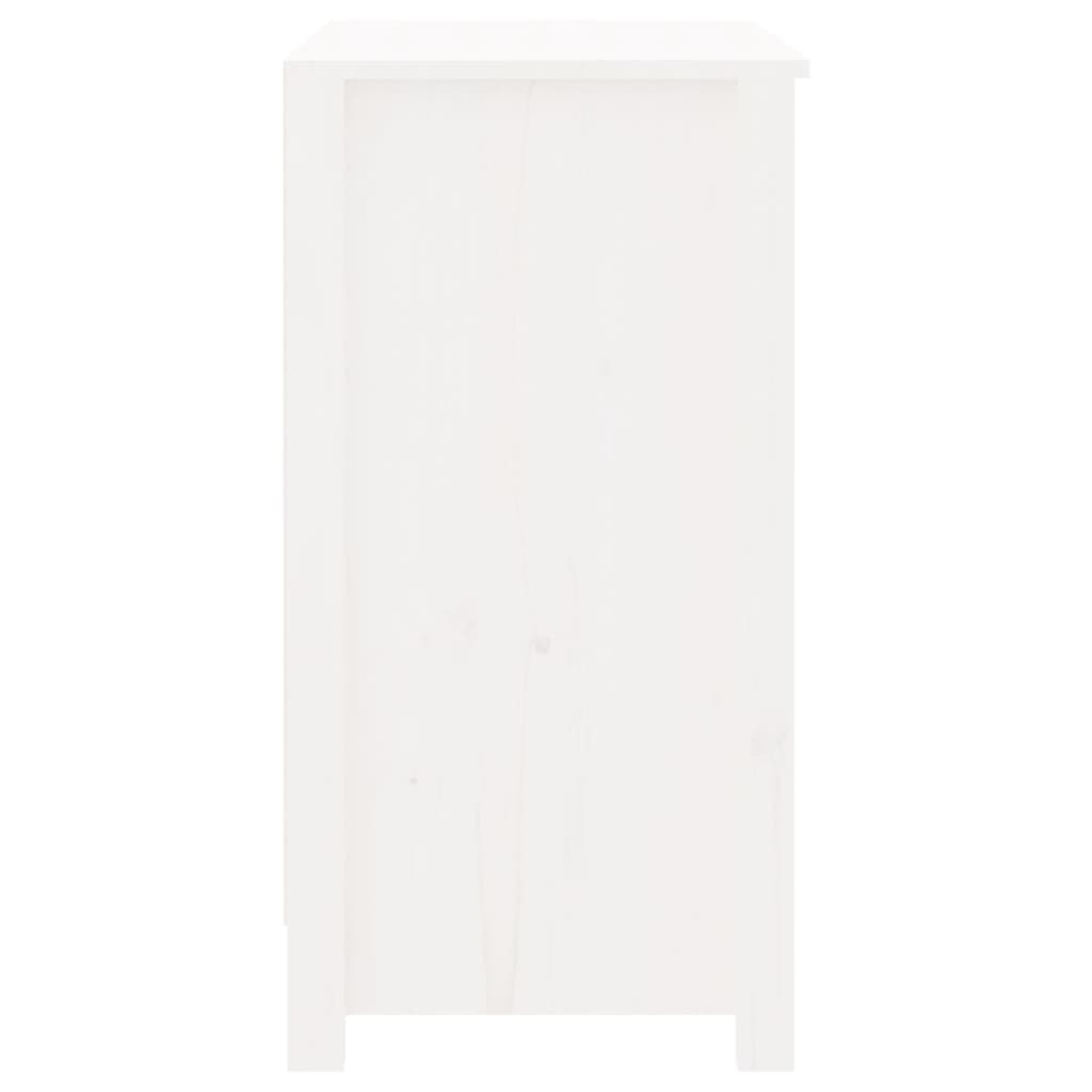vidaXL Estante 80x35x68 cm madeira de pinho maciça branco