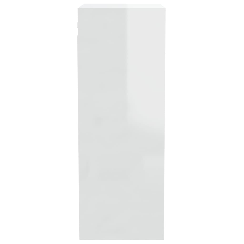 vidaXL Armário parede 34,5x32,5x90cm deriv. madeira branco brilhante