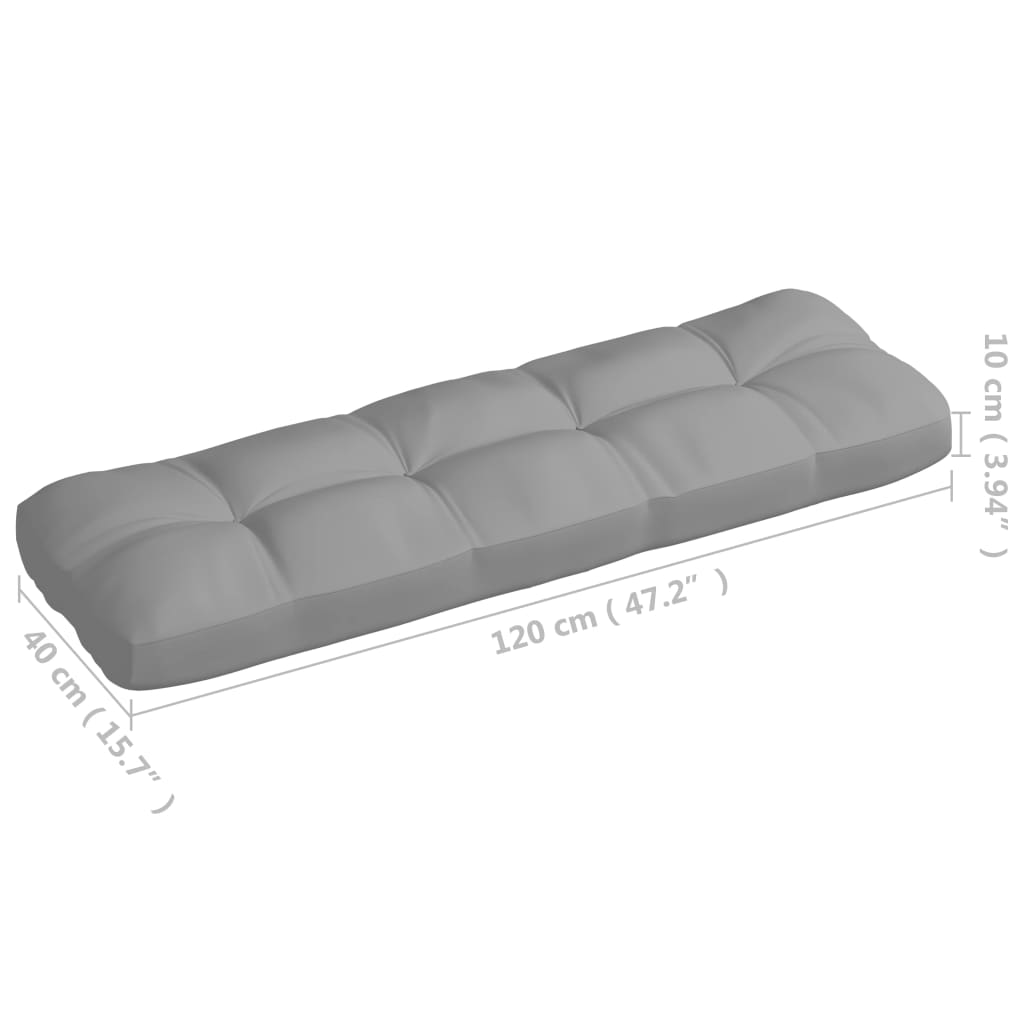 vidaXL Almofadões para sofás de paletes 7 pcs cinzento