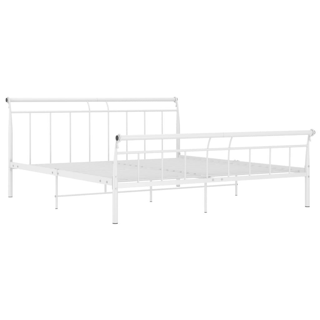vidaXL Estrutura de cama 180x200 cm metal branco