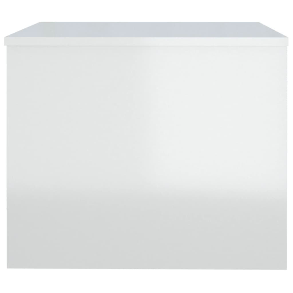 vidaXL Mesa de centro 80x50x40 cm derivados madeira branco brilhante