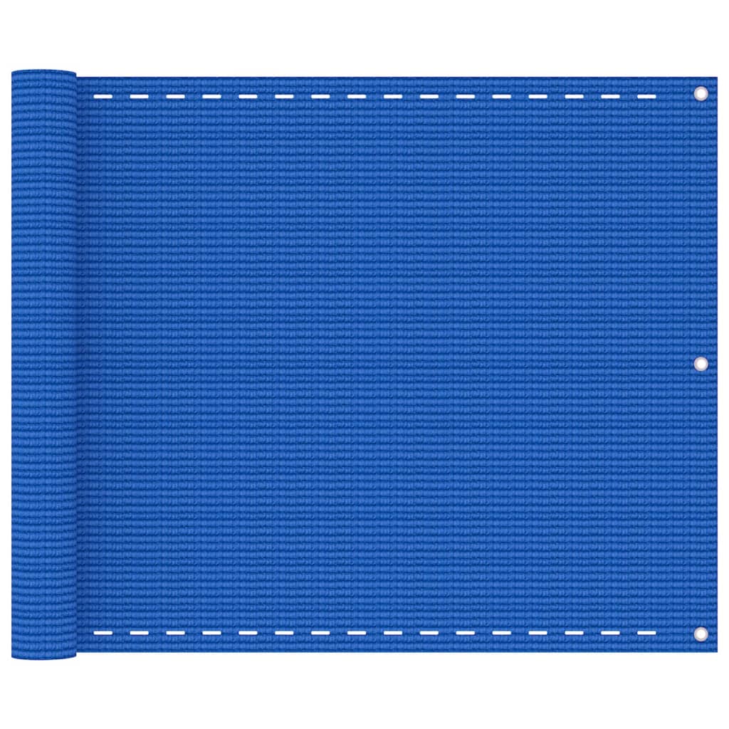 vidaXL Tela de varanda 75x500 cm PEAD azul
