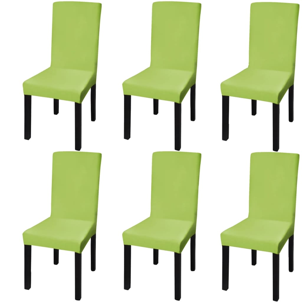 vidaXL Capa extensível para cadeiras, 6 pcs, verde