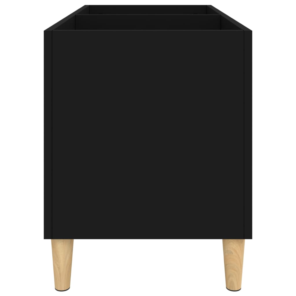 vidaXL Armário para discos 74,5x38x48 cm derivados de madeira preto