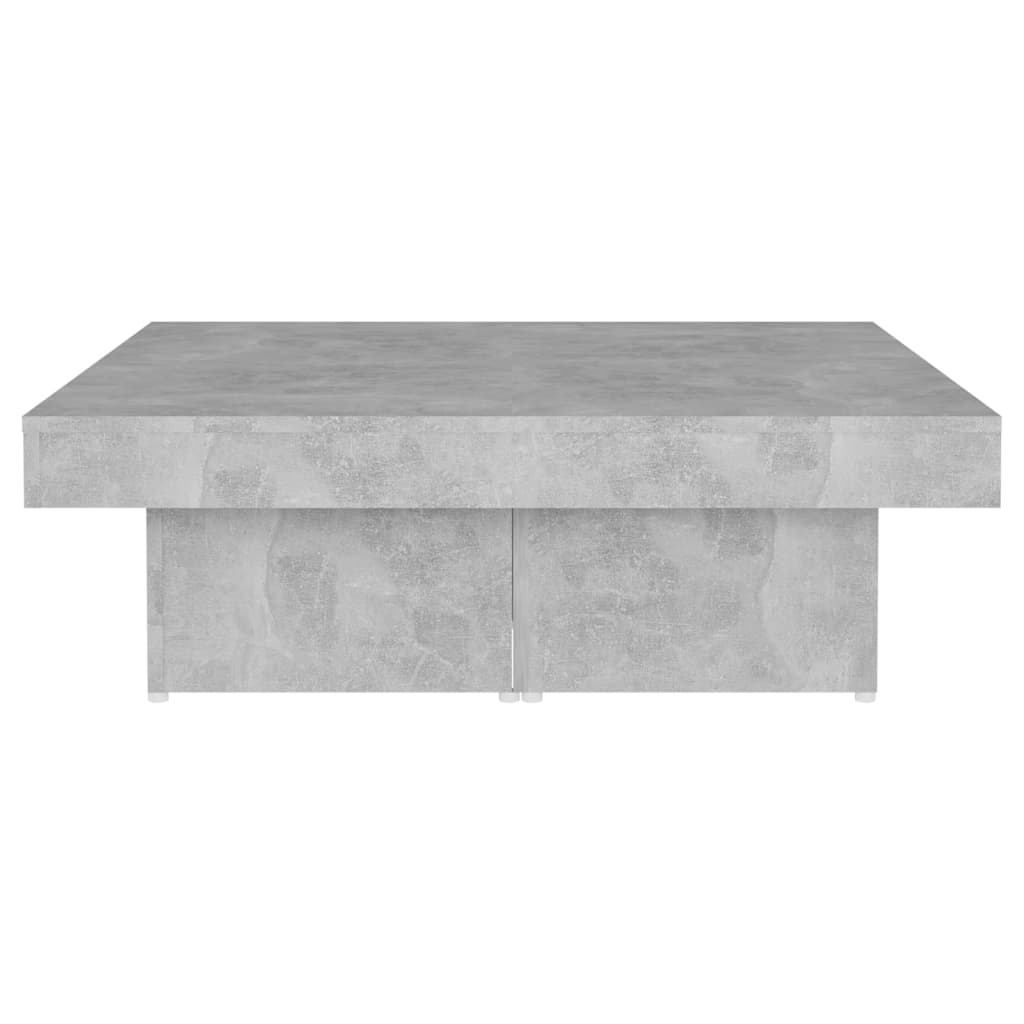 vidaXL Mesa de centro 90x90x28 cm contraplacado cinzento cimento