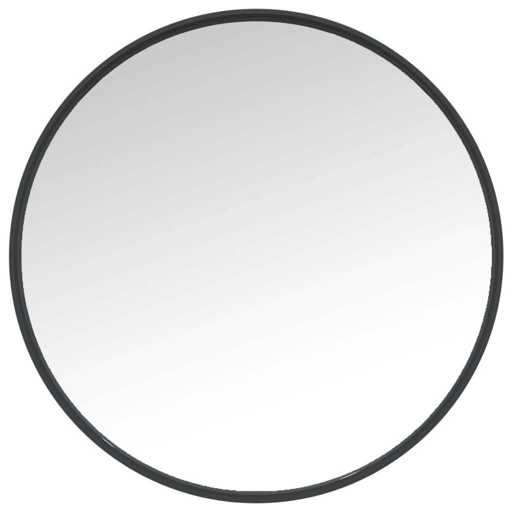 vidaXL Espelho de parede 50 cm preto