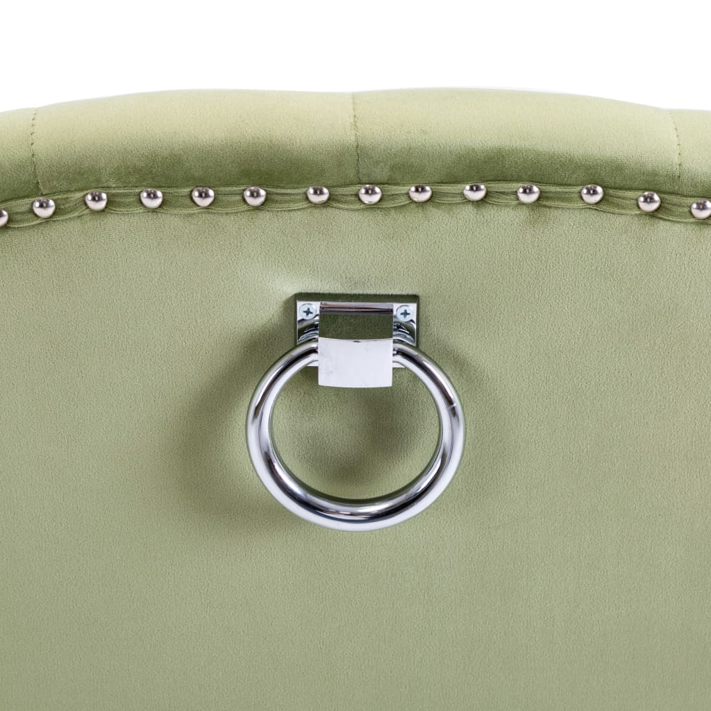 vidaXL Cadeira de jantar veludo verde-claro