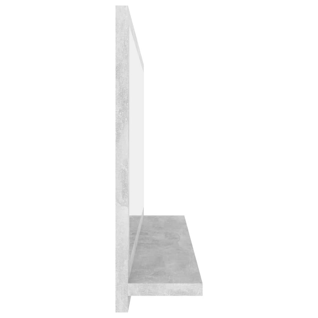 vidaXL Espelho de casa de banho 80x10,5x37 cm contrapl. cinza cimento