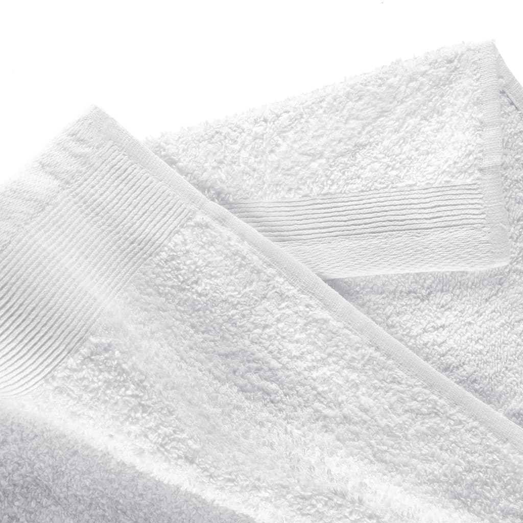 vidaXL Conjunto de toalhas 12 pcs algodão 450 g branco