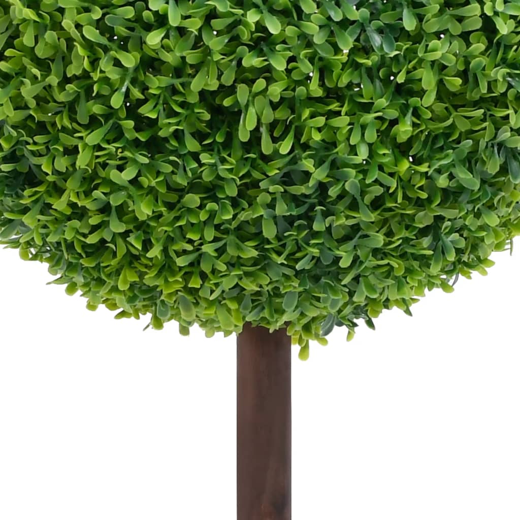 vidaXL Planta artificial buxo em forma de esfera com vaso 71 cm verde