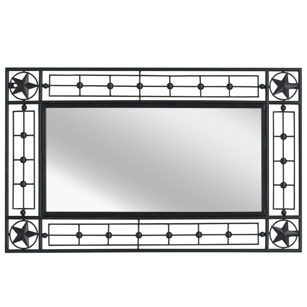 vidaXL Espelho de parede retangular 50x80 cm preto