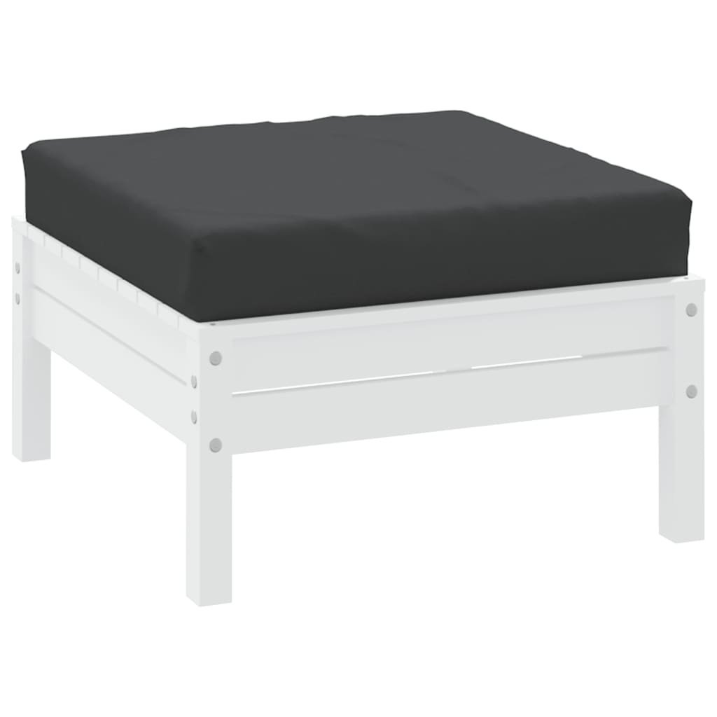 vidaXL Almofadão para sofá de paletes 60x60x8 cm tecido preto