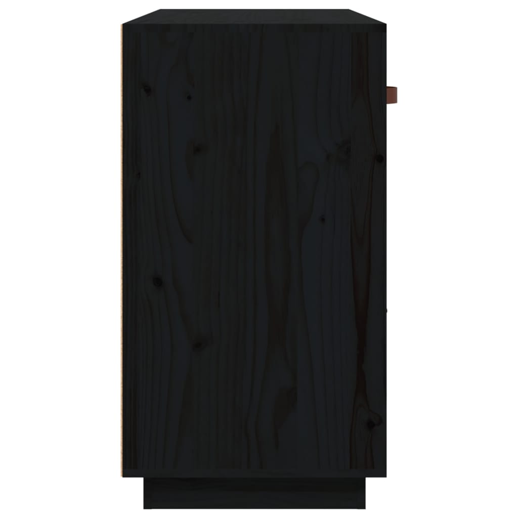 vidaXL Aparador 100x40x75 cm madeira de pinho maciça preto