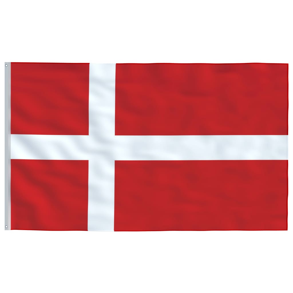 vidaXL Bandeira da Dinamarca e mastro 5,55 m alumínio