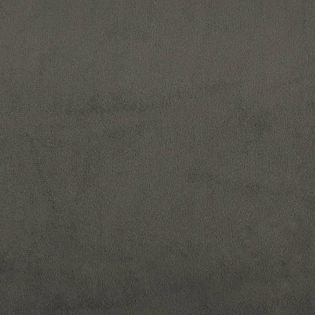 vidaXL Cama com molas/colchão 140x190 cm veludo cinzento-escuro