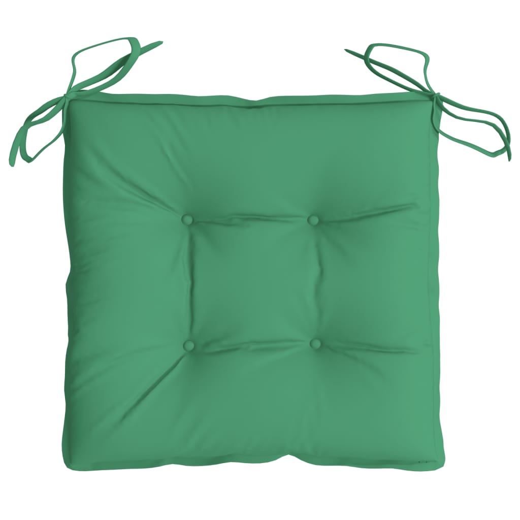 vidaXL Almofadões de cadeira 6 pcs 50x50x7 cm tecido oxford verde