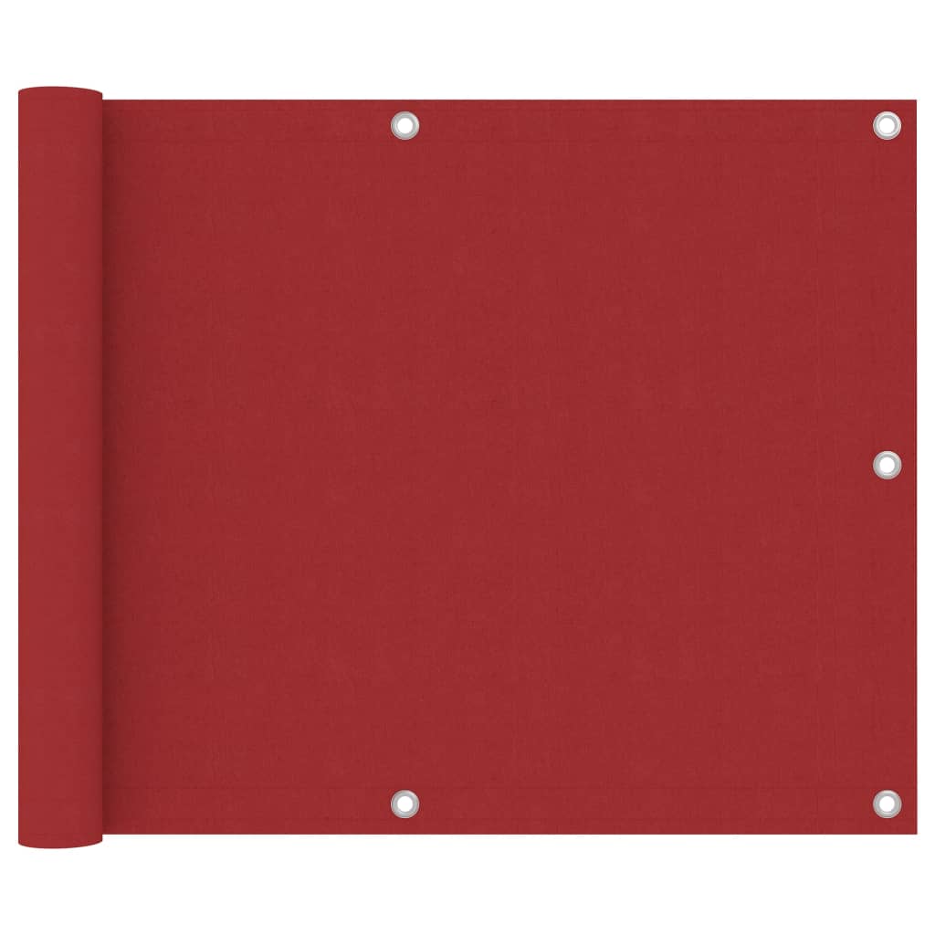 vidaXL Tela de varanda 75x300 cm tecido Oxford vermelho
