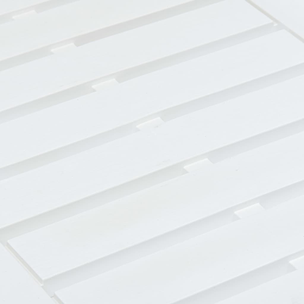 vidaXL Mesa de jardim 78x55x38 cm plástico branco