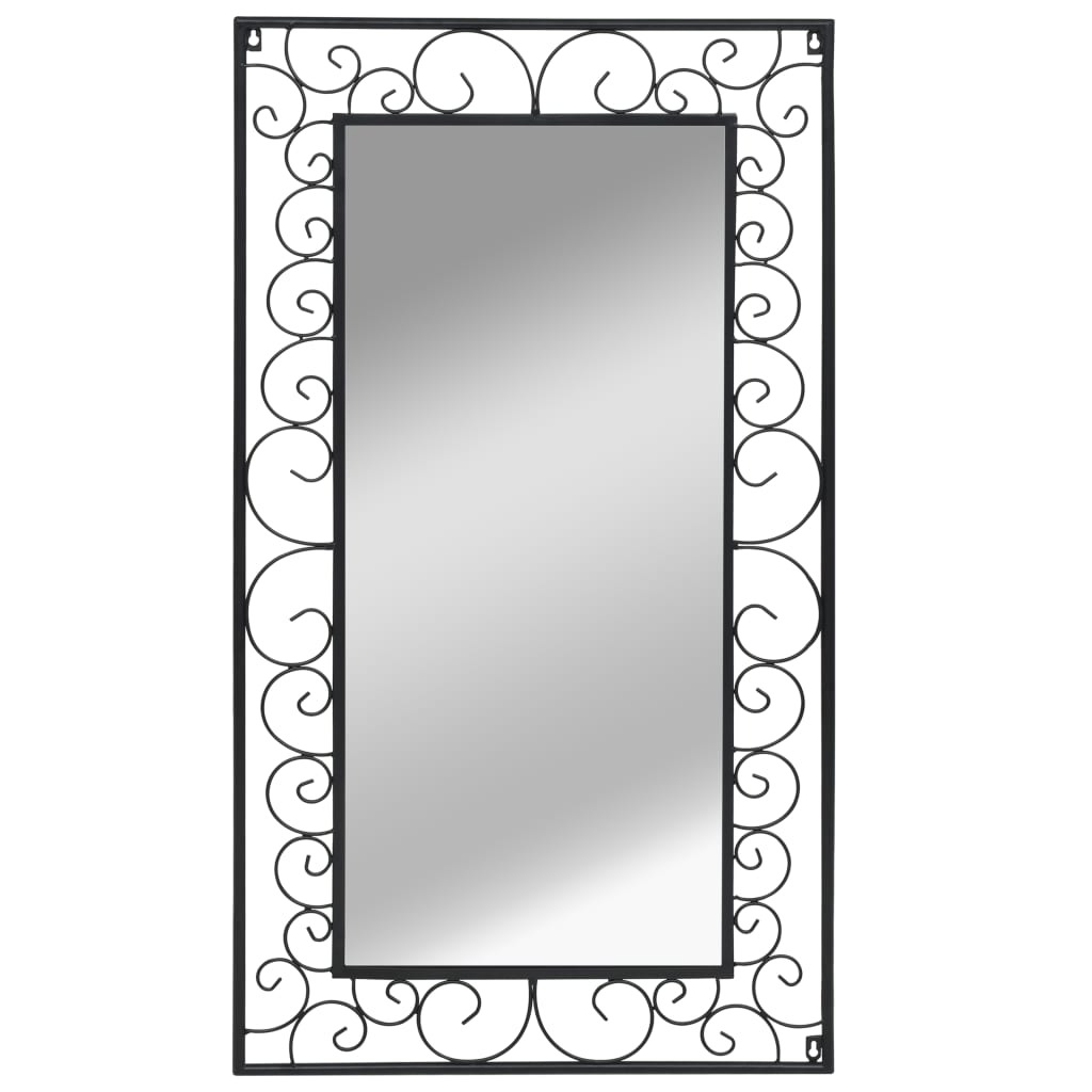 vidaXL Espelho de parede retangular 60x110 cm preto