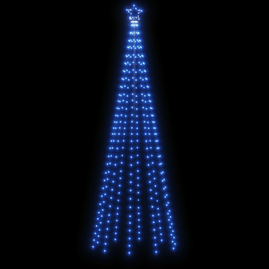 vidaXL Árvore de Natal em cone 310 luzes LED 100x300 cm azul