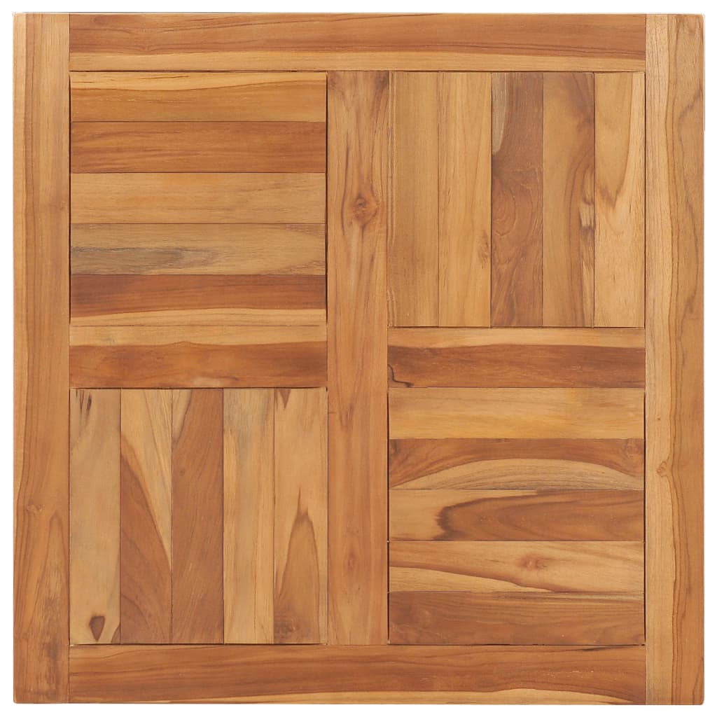 vidaXL Tampo de mesa 70x70x2,5 cm madeira de teca maciça