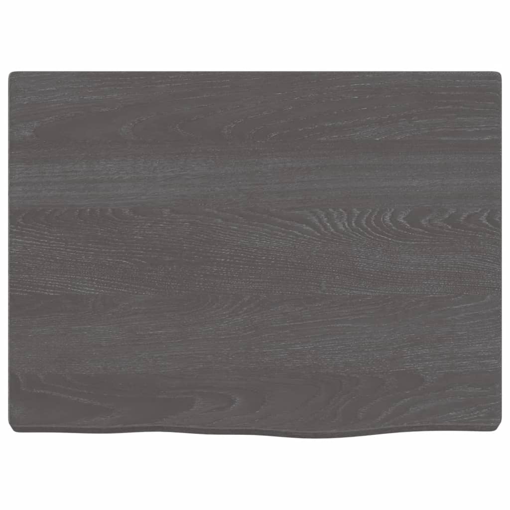 vidaXL Bancada p/ WC 40x30x2 cm madeira tratada maciça cinza-escuro