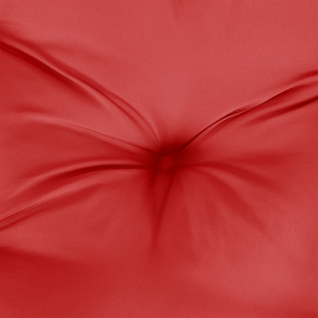 vidaXL Almofadão p/ sofá paletes 60x60x12 cm tecido vermelho